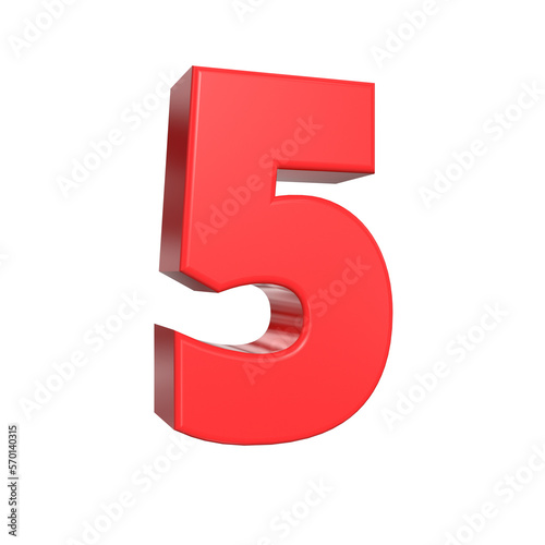 3d render,Number 5