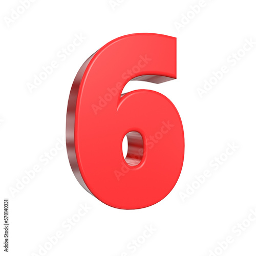 3d render,Number 6