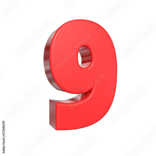 3d render,Number 9