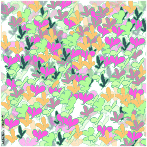 seamless pattern with petals or flowers