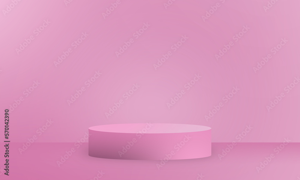 pink blank podium with soft gradient background pink blank podium with soft gradient background