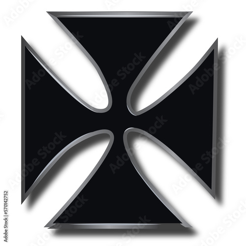 Iron cross with transparent background