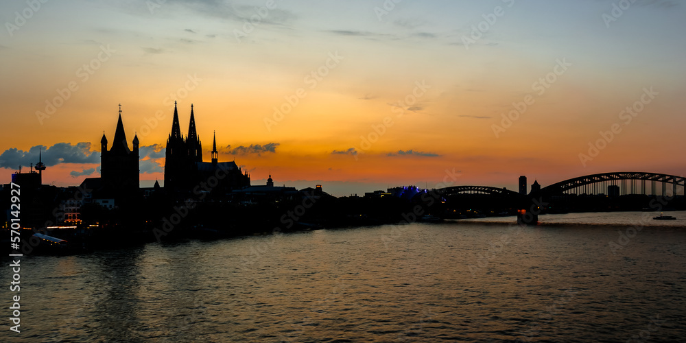 View of the city of Cologne, the largest city of the German western state of North Rhine-Westphalia and the fourth-most populous city of Germany