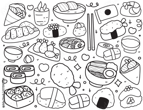 japanese food coloring pages