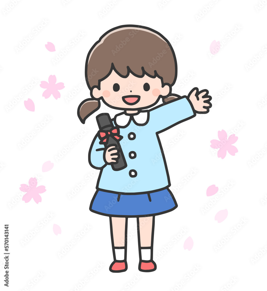 卒園式の女の子 卒園式の女の子