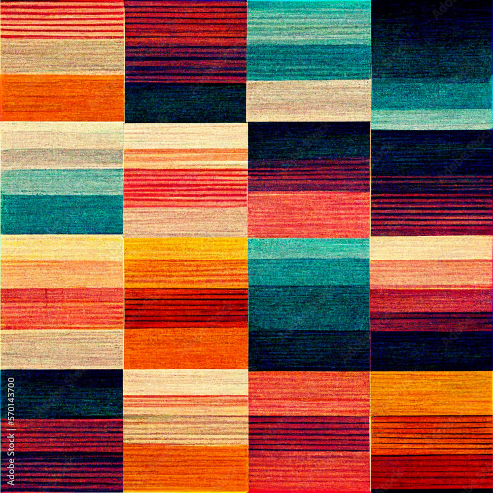 Fototapeta premium Ultra colored line pattern, repeating textured seamless background, stunning continuous geometric wallpaper, generative ai