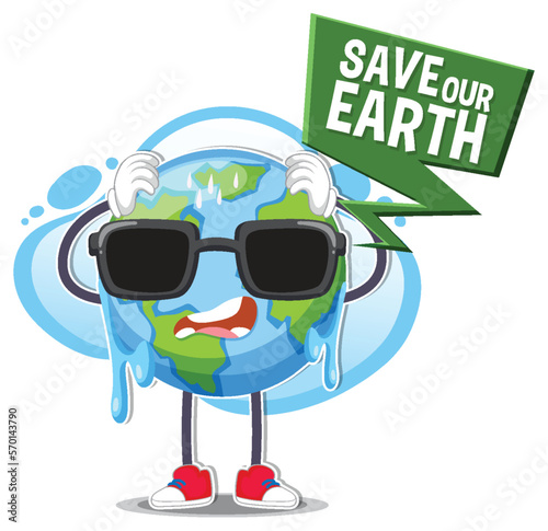 Save the earth banner design