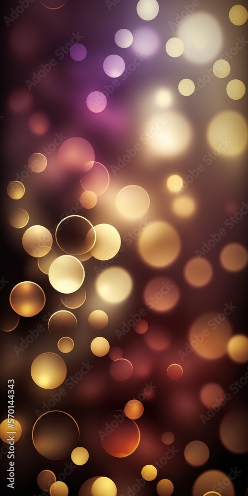 Obraz premium Festive Christmas background. Elegant abstract background with bokeh defocused lights and stars. Generative AI