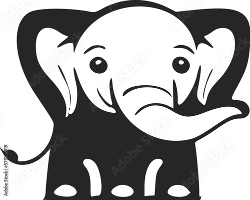 Black and white basic logo with an aesthetic jolly bear.