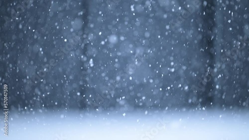 Easy-to-use background video of snow falling Slow photo