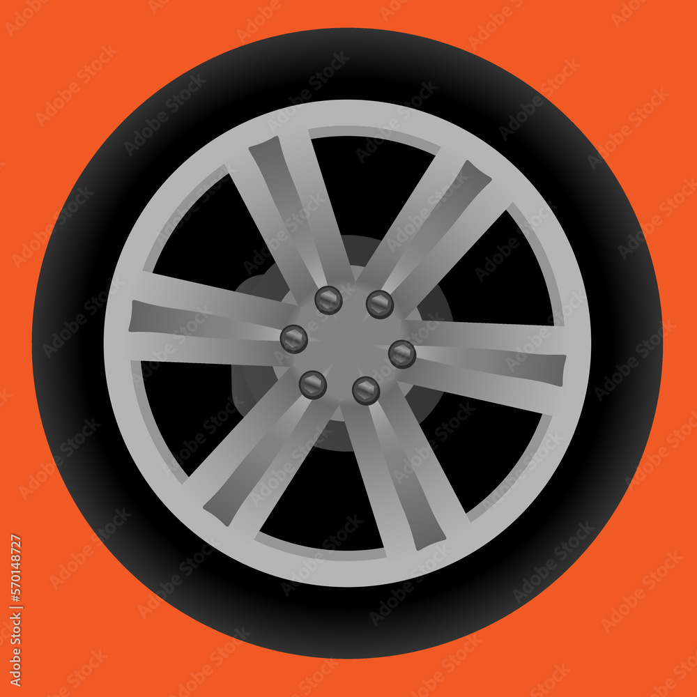 wheel from a car with a disc