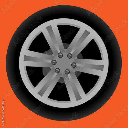 wheel from a car with a disc