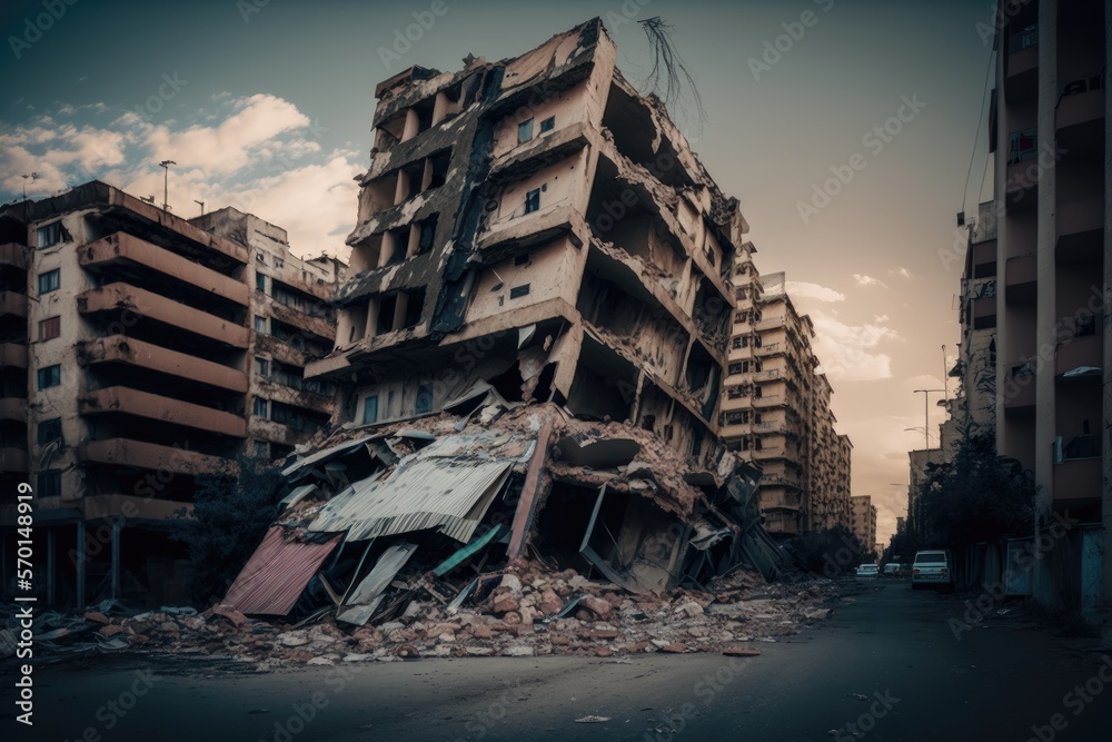 Turkey and Syria earthquakes, accident, devastating, rescued, help, generative by AI