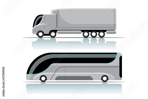 Set of new innovation hitech car drawing vector illustration