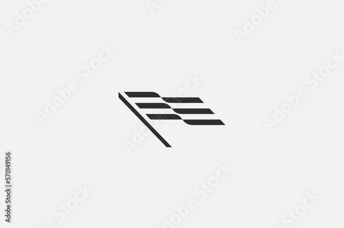 Illustration vector graphic of minimalist modern flag