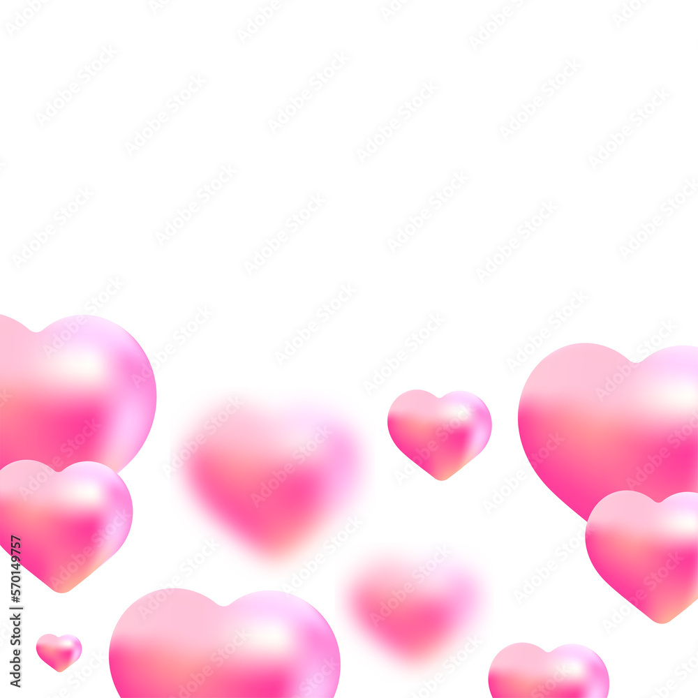 Valentine's Day heart gradient mesh background	