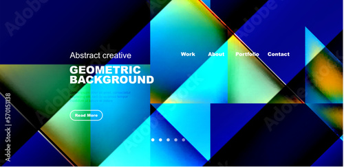 Dynamic triangle design with fluid gradient colors abstract background