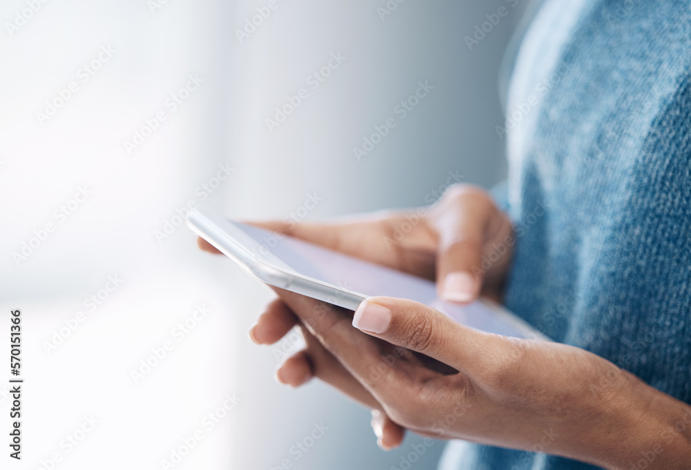 Hands, phone and woman texting on mockup for internet, search or social media on blurred background. Online, communication and girl searching on smartphone, website or app or reading isolated closeup Hands, phone and woman texting on mockup for internet, search or social media on blurred background. Online, communication and girl searching on smartphone, website or app or reading isolated closeup