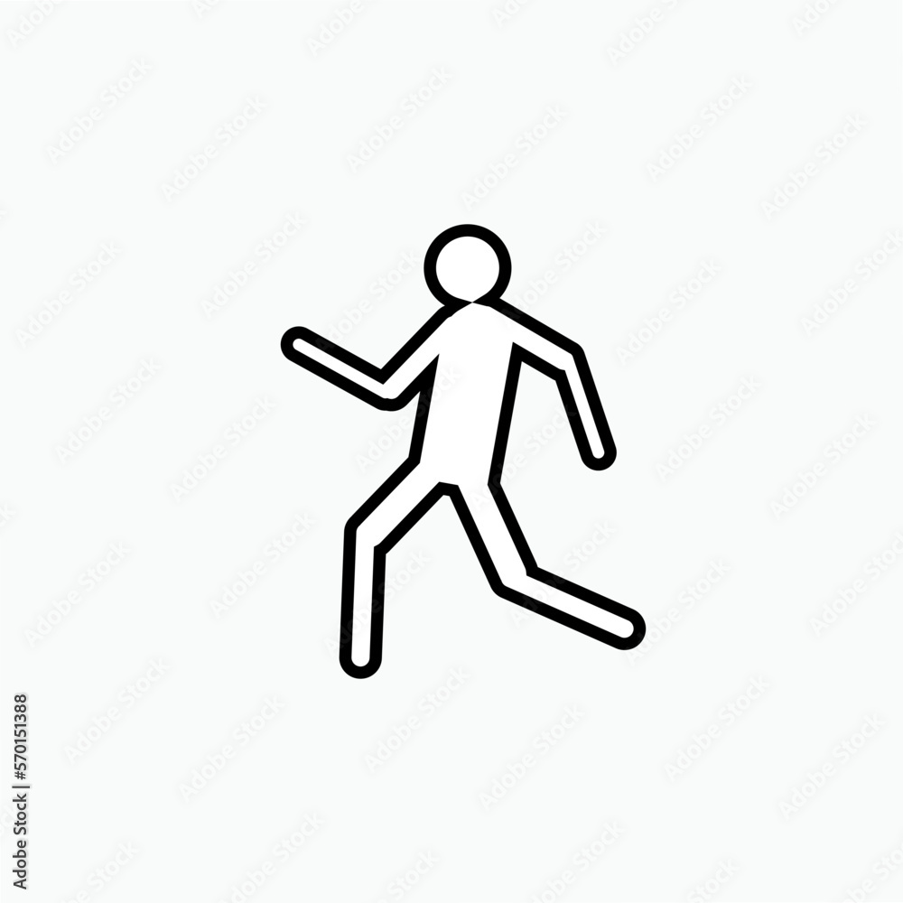 Man Running Icon. Athletic or Escape Illustration As A Simple Vector Sign & Trendy Symbol for Design and Sport Websites, Presentation or Mobile Application.    