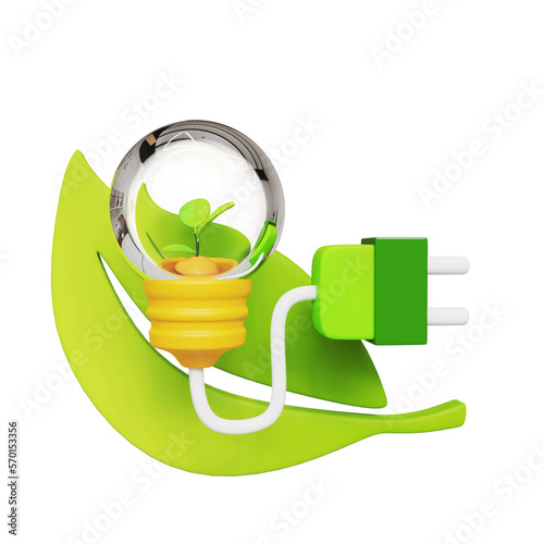 Technology and Sustainability 3D icons