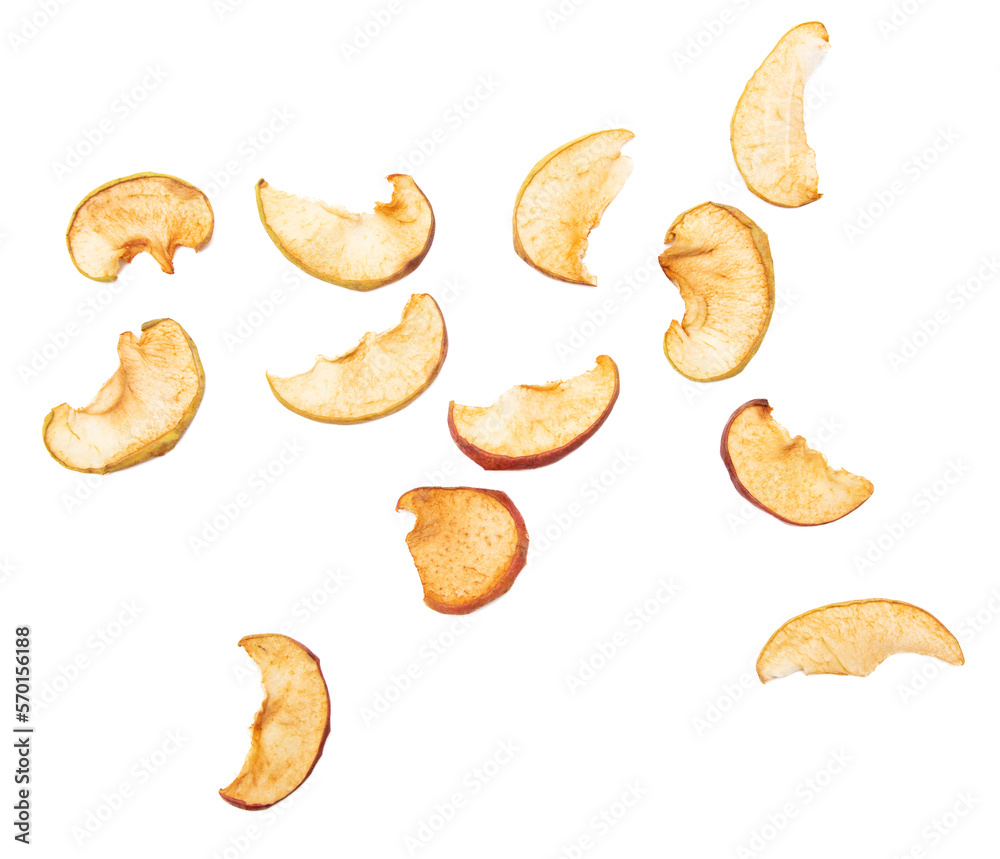 Dried apples isolated on white background. Dried apples isolated on white background.