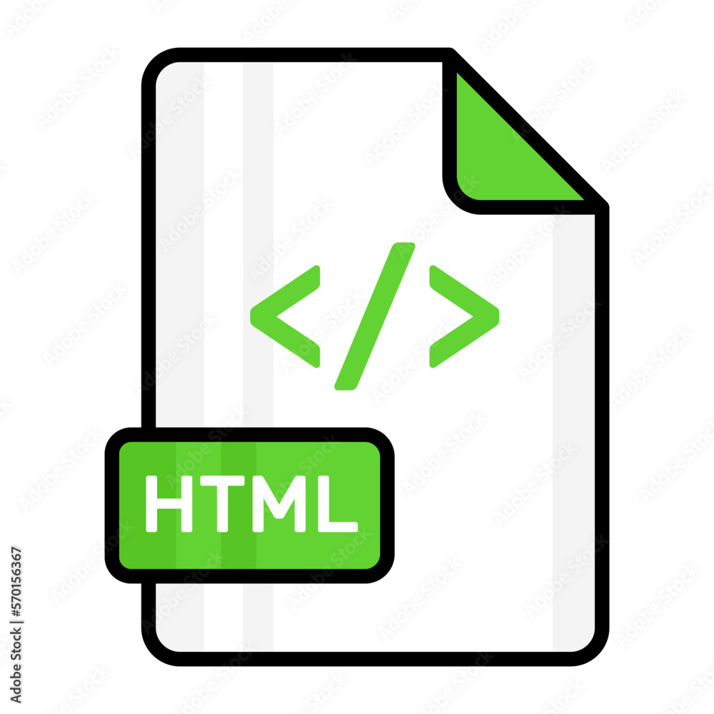 An amazing vector icon of HTML file, editable design An amazing vector icon of HTML file, editable design