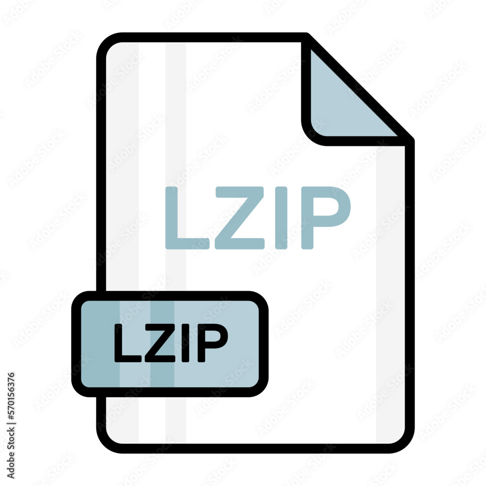 An amazing vector icon of LZIP file, editable design An amazing vector icon of LZIP file, editable design