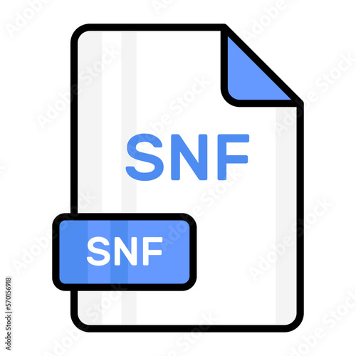 An amazing vector icon of SNF file, editable design photo