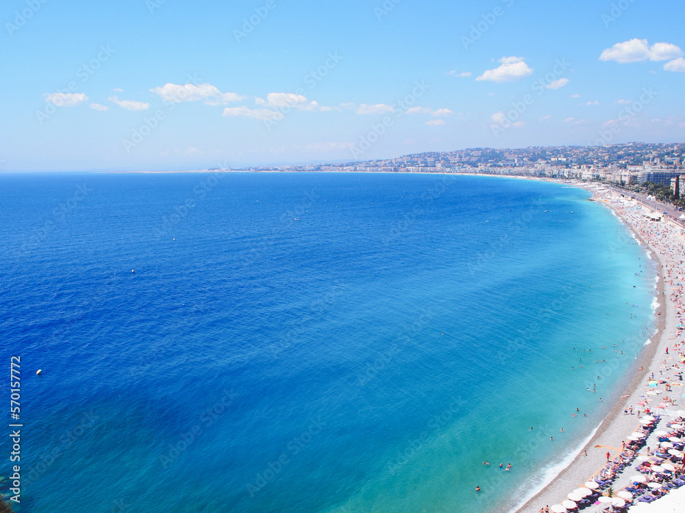 フランス　ニースの海とビーチ