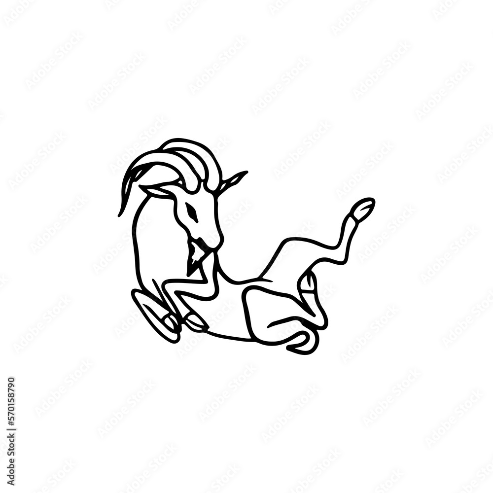 Fototapeta premium vector illustration of a goat