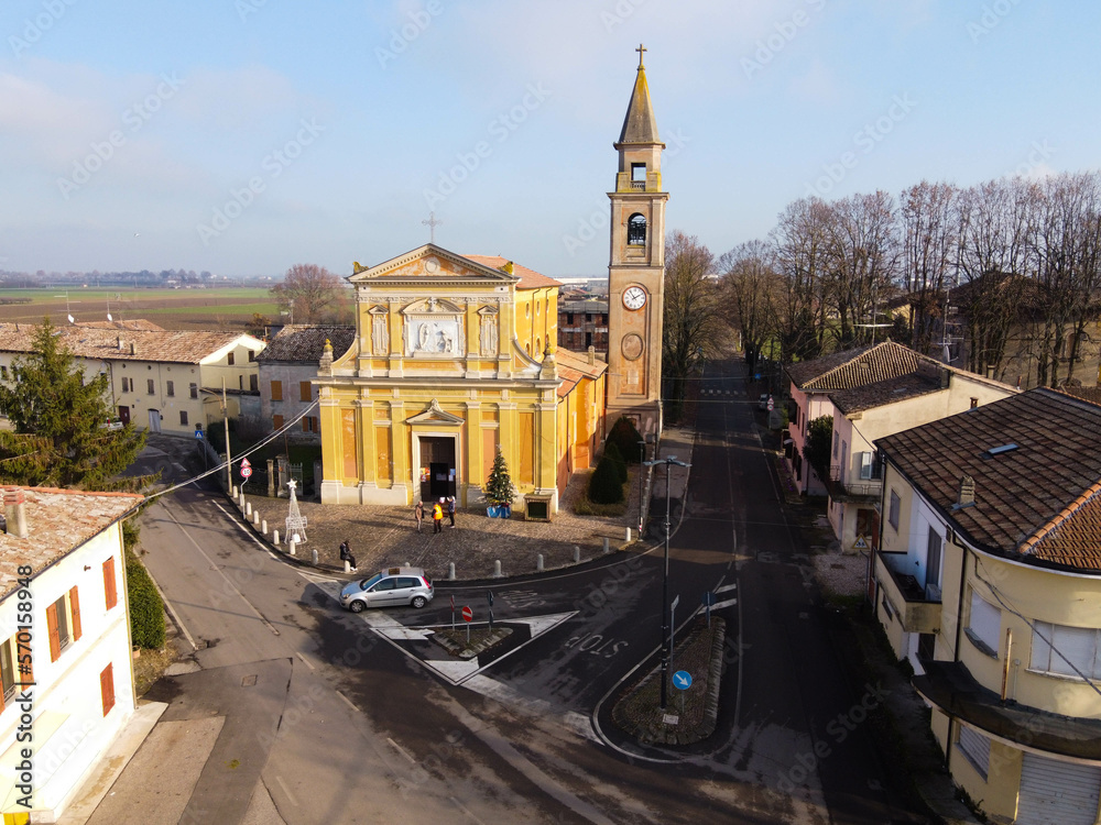 Fototapeta premium Church of Lentigione, Province of Parma, Italy