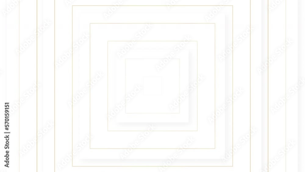 White minimal geometry abstract background with elegant golden squares motion design. Seamless loop animation. 4K footage White minimal geometry abstract background with elegant golden squares motion design. Seamless loop animation. 4K footage
