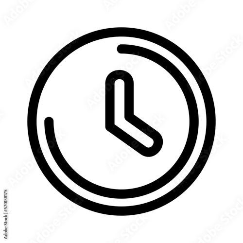 clock icon or logo isolated sign symbol vector illustration - high quality black style vector icons