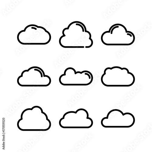 cloud icon or logo isolated sign symbol vector illustration - high quality black style vector icons
