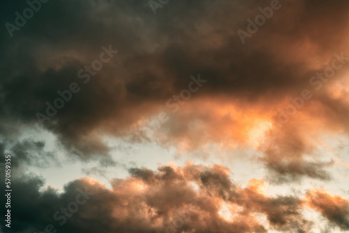 Panorama sunset sky and cloud background