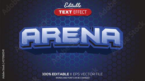 3D editable text effect arena theme