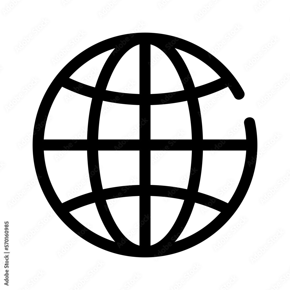 globe icon or logo isolated sign symbol vector illustration - high quality black style vector icons