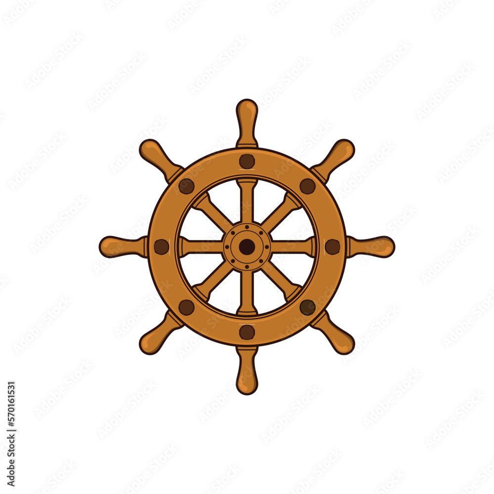 rudder logo ship, ship steering wheel logo, rudder logo ship