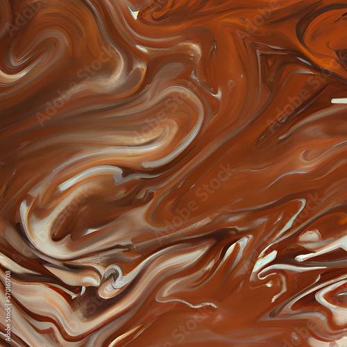 Coffee brown marble abstract pattern background. Coffee brown marble background created with Generative AI