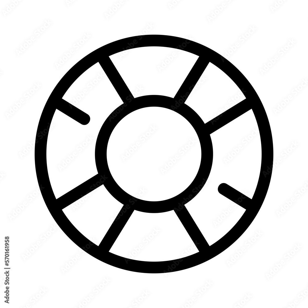 lifebuoy icon or logo isolated sign symbol vector illustration - high quality black style vector icons