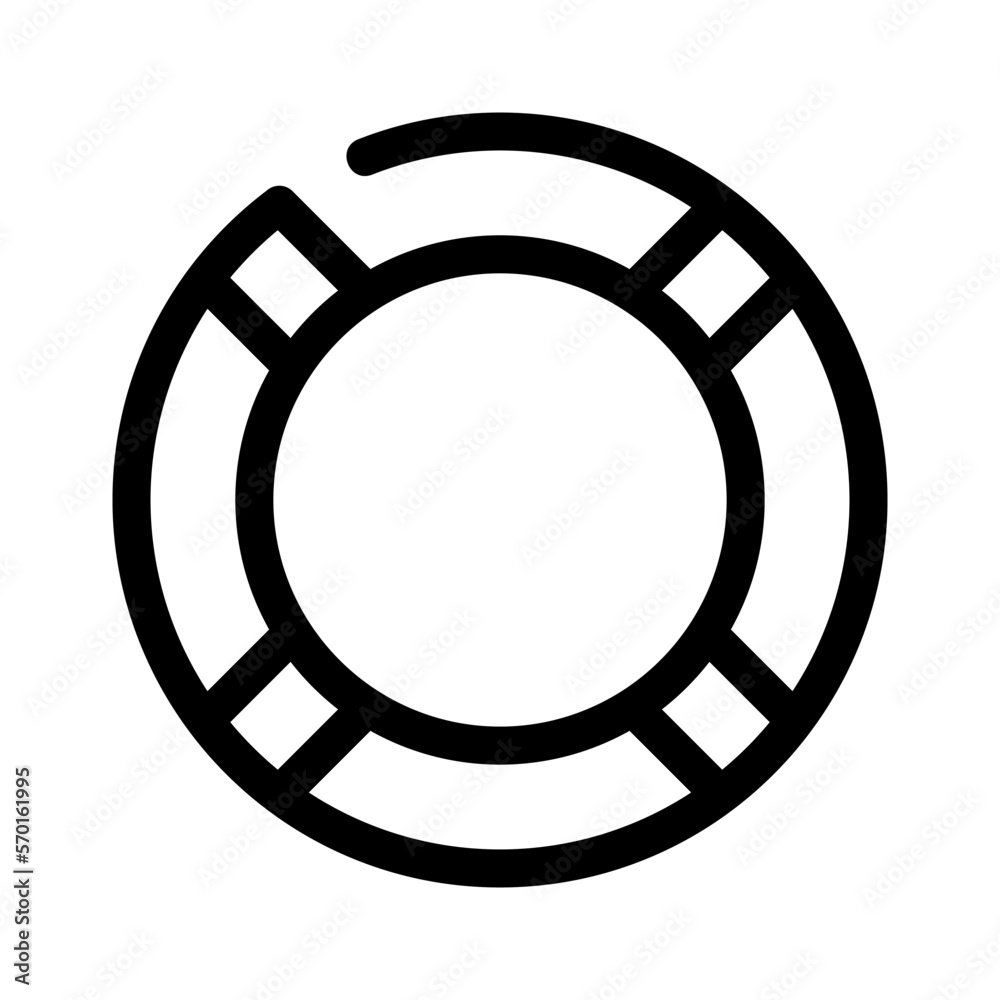 lifebuoy icon or logo isolated sign symbol vector illustration - high quality black style vector icons