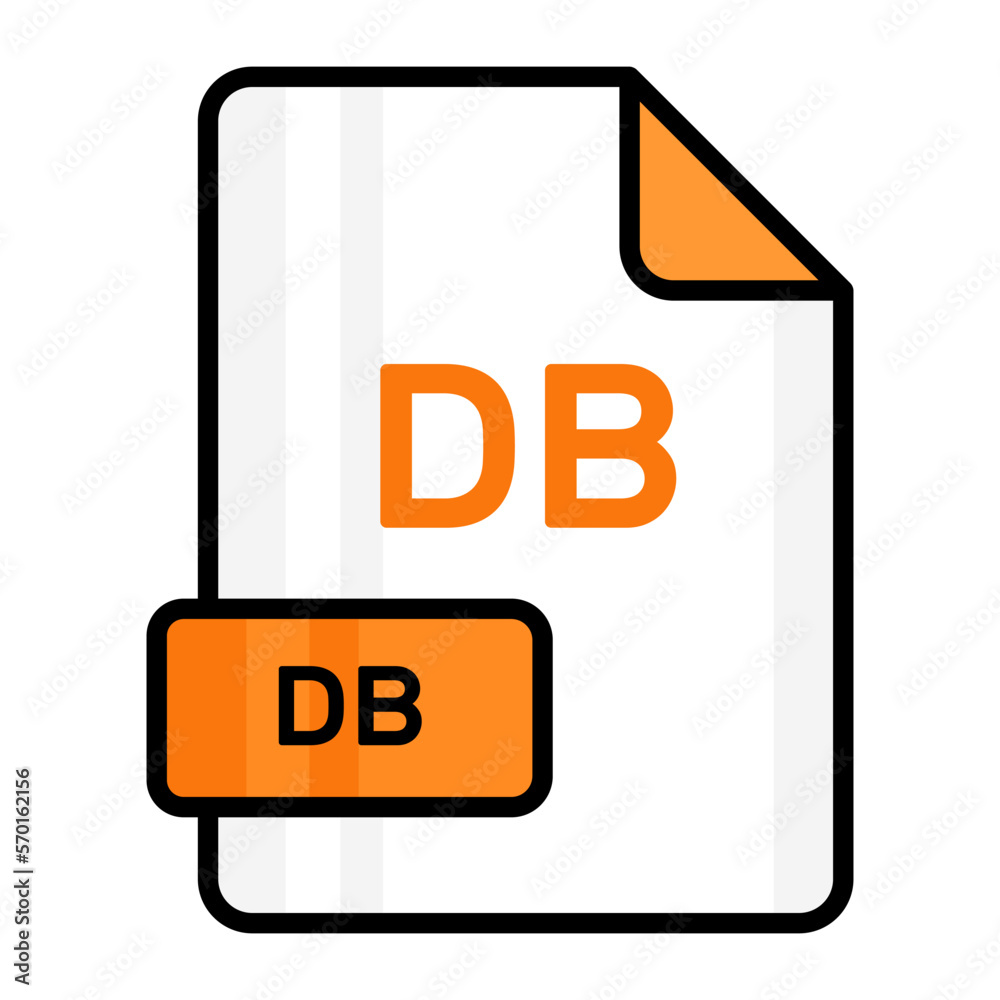 An amazing vector icon of DB file, editable design An amazing vector icon of DB file, editable design