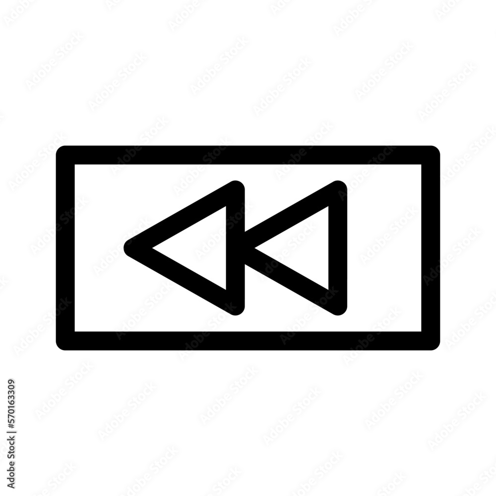 rewind icon or logo isolated sign symbol vector illustration - high quality black style vector icons rewind icon or logo isolated sign symbol vector illustration - high quality black style vector icons
