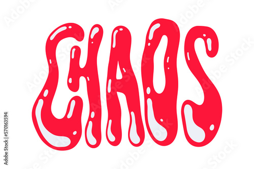 Chaos liquid text effect design