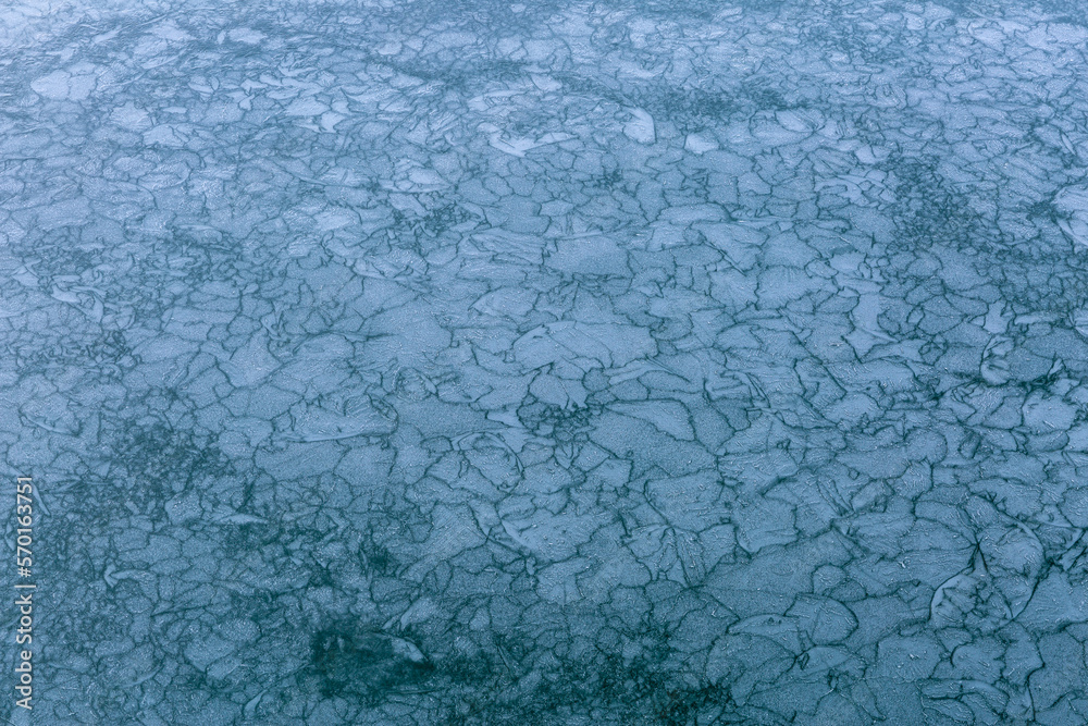 Detail of frozen water in the Casares de Arbas Reservoir, León, Spain. Detail of frozen water in the Casares de Arbas Reservoir, León, Spain.