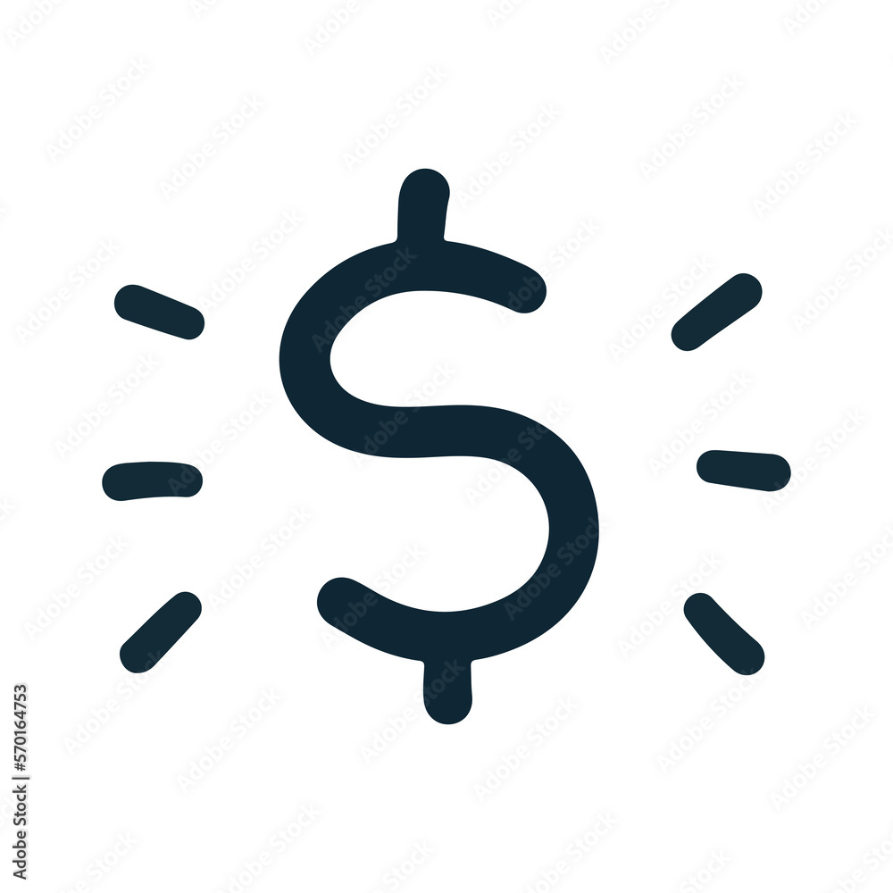 Dollar symbol hand drawn Dollar symbol hand drawn