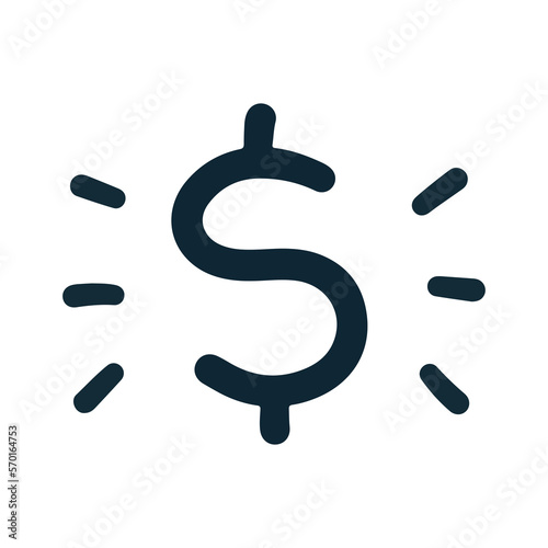 Dollar symbol hand drawn