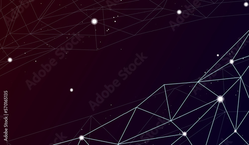 Abstract data connection background with gradient color background with dots and lines. Big data. Network connection structure. 