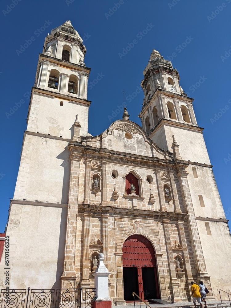 main hispanic church in the city of campeche, mexico