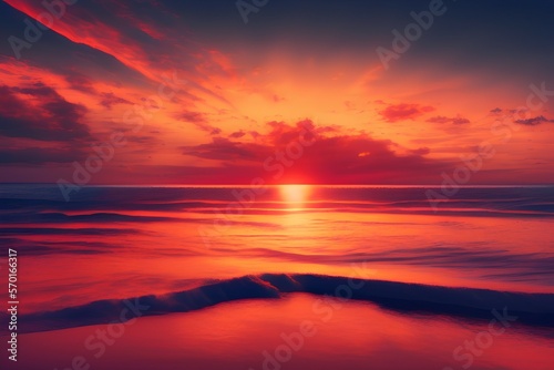 sunset over the sea- Generate AI © Ali Tuğrul
